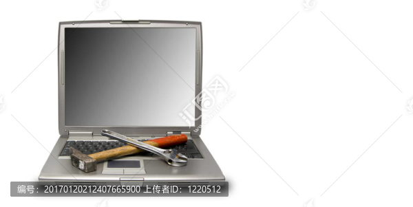 筆記本電腦和工具