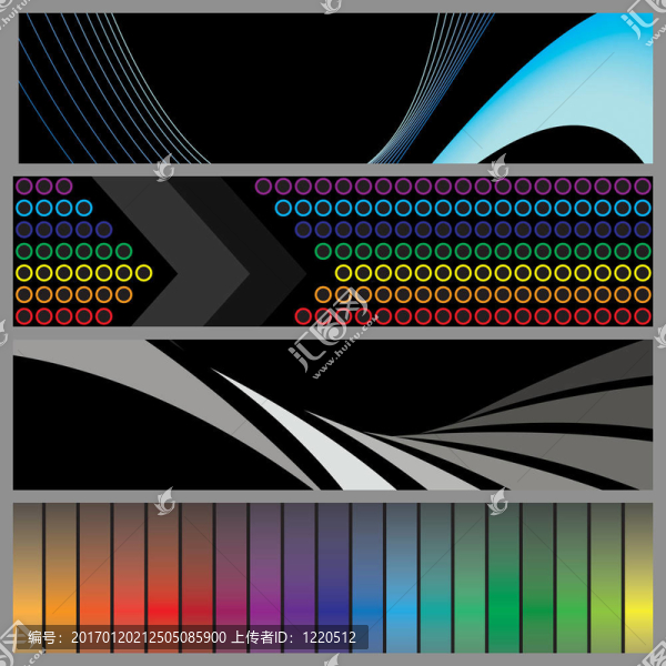 現(xiàn)代的旗幟模板