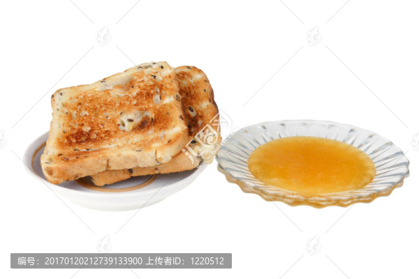 烤面包和蜂蜜