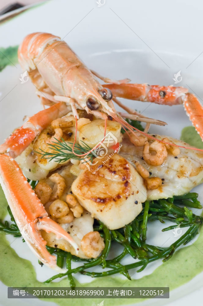 Langoustine和扇貝