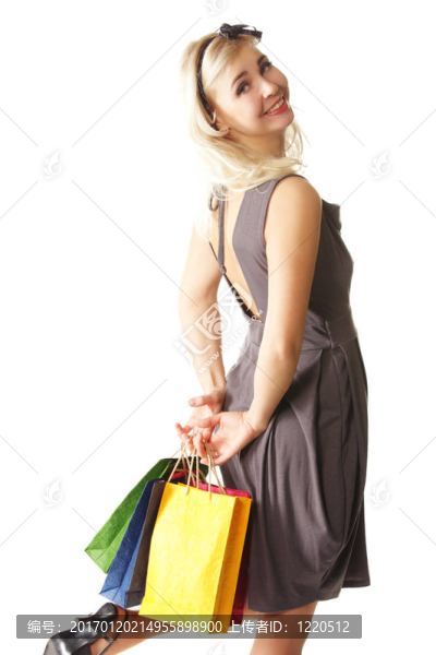 帶色袋的女人