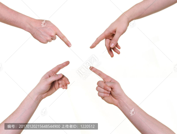 人的手指向中心