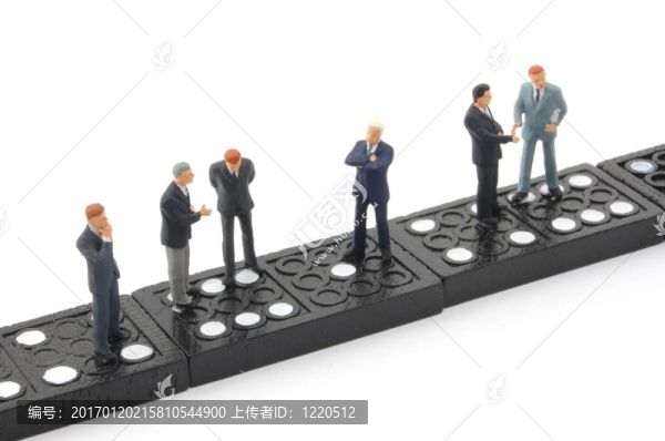 在多米諾的生意人