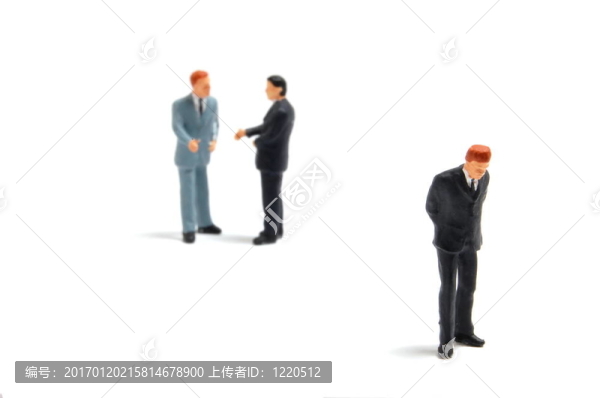 白色背景的商務(wù)人士