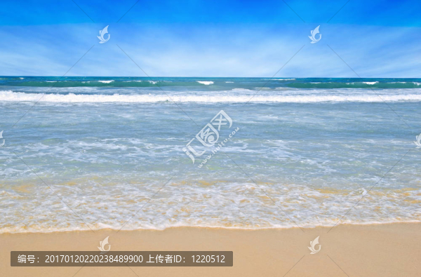 熱帶海灘的場景