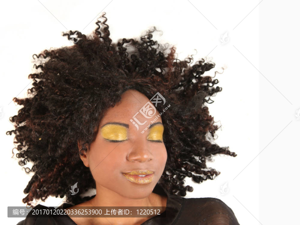 非洲女人用金色的青銅妝-匯圖網(wǎng) www.fosd68.com 非洲女人用金色的青銅妝