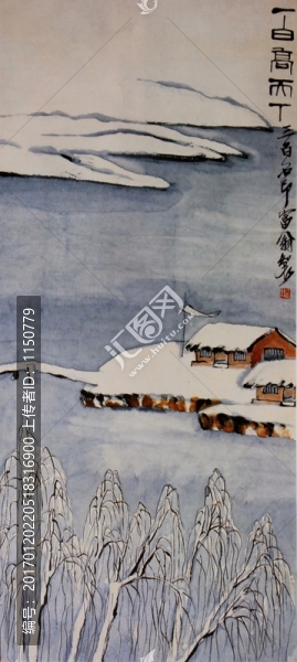 齊白石山水,一白高天下