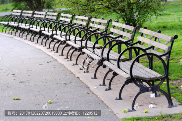 Benchs在一個公園