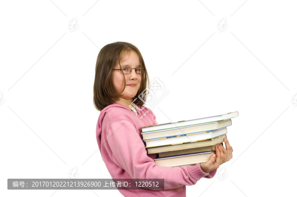 帶書的年輕女孩