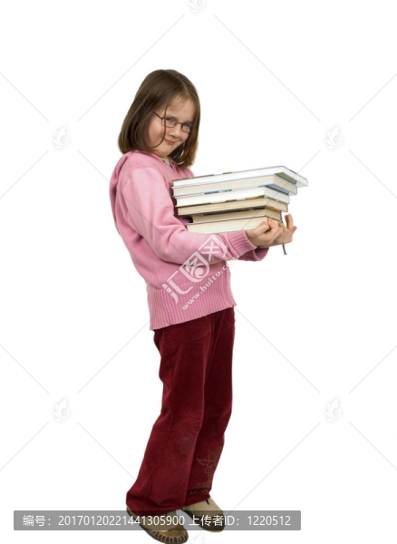帶書的年輕女孩