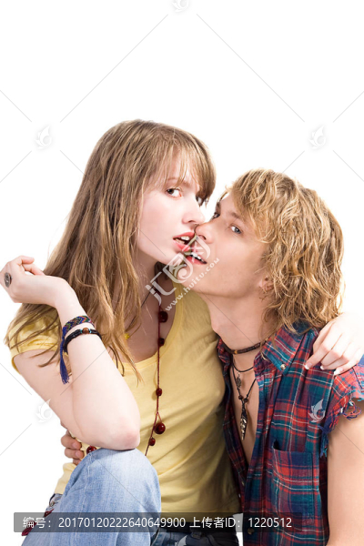 年輕美女的肖像。白色隔離