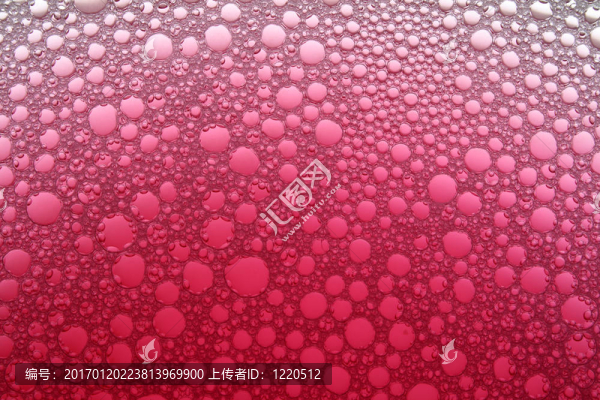 粉紅氣泡背景。