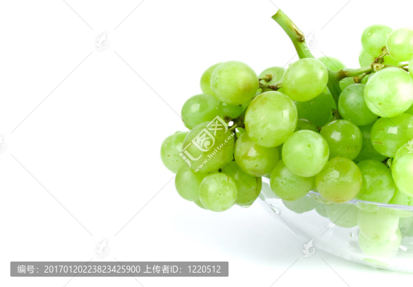 碗里的綠色葡萄