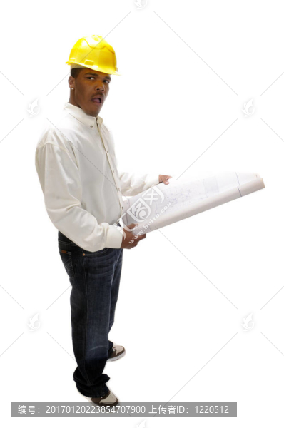 年輕的African,American承包商