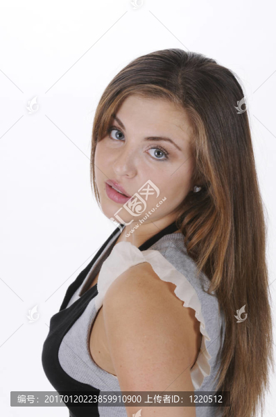 特寫年輕漂亮的女人