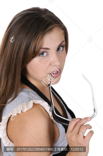 特寫年輕漂亮的女人