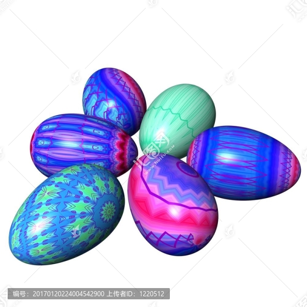白色背景上分離的復(fù)活節(jié)彩蛋組合物-匯圖網(wǎng) www.fosd68.com 白色背景上分離的復(fù)活節(jié)彩蛋組合物