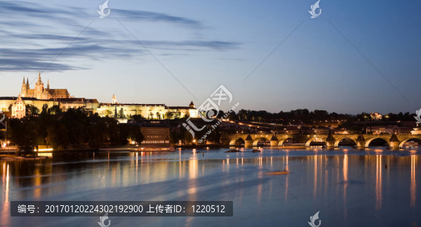 布拉格的日落景色