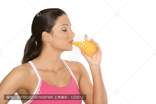 女人和果汁