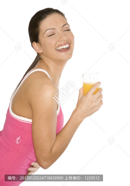 女人和果汁