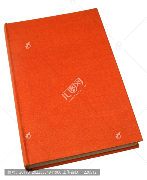 一個有質(zhì)感的橙蓋舊的精裝書。