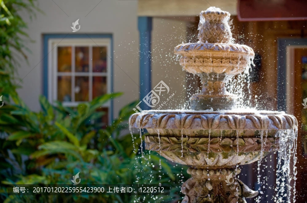 花園的噴泉