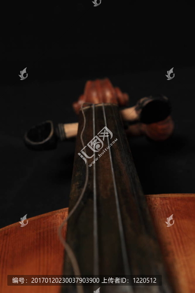 黑色背景小提琴