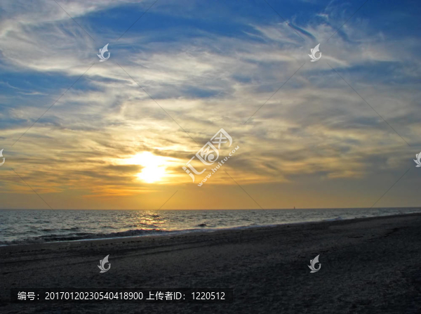 海灘上的日落