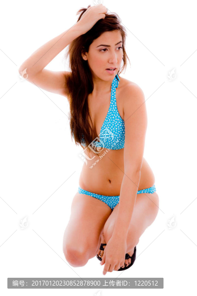 性感女人的俯視圖