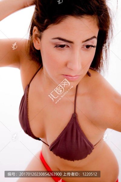 性感女人的俯視圖