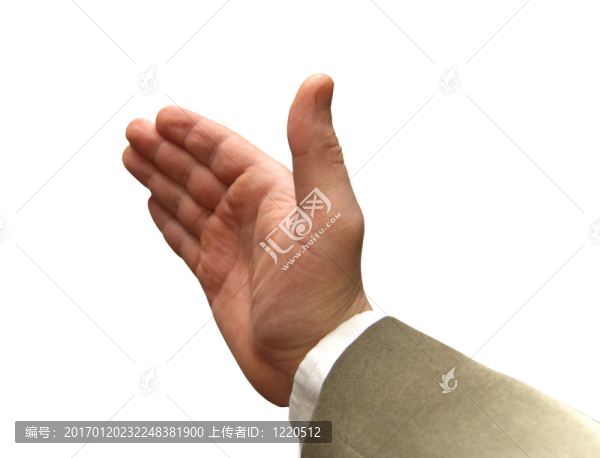 商人伸出手來握手。