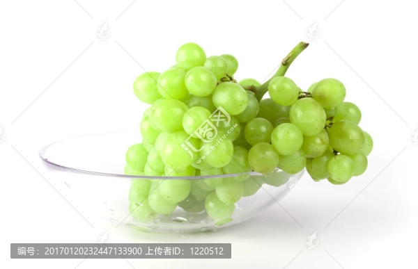 碗里的綠色葡萄