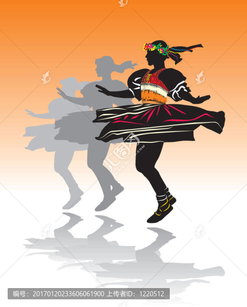 傳統(tǒng)舞蹈的女孩