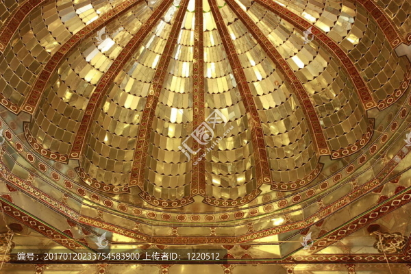 一個(gè)房間的屋頂；烏代布爾宮