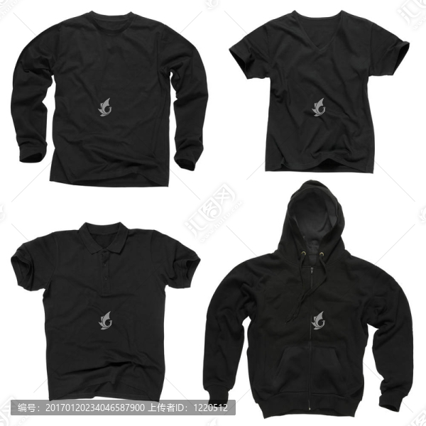 空白的黑色服裝