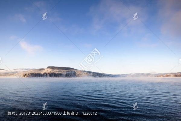 冬天的峽灣景觀