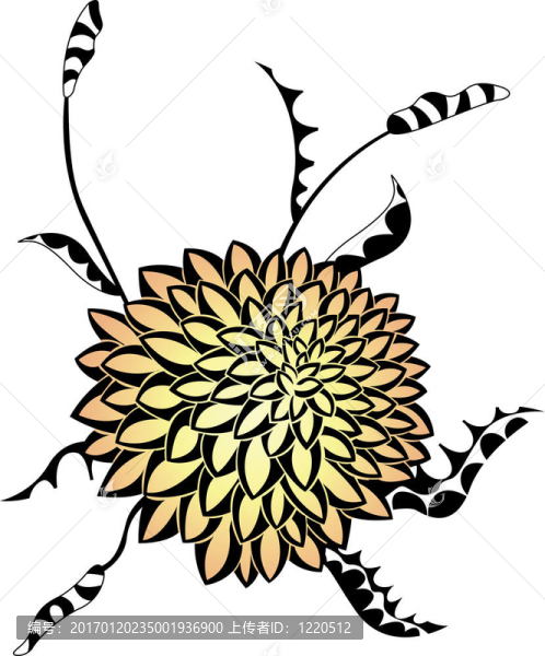 黃色現(xiàn)代花卉