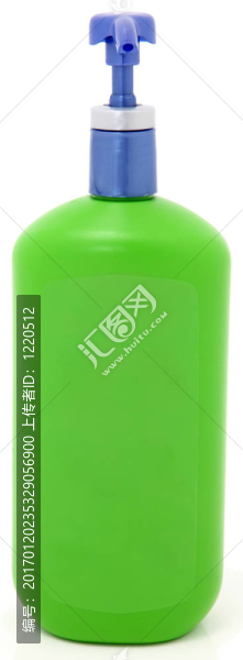 綠色和藍(lán)色的泵瓶