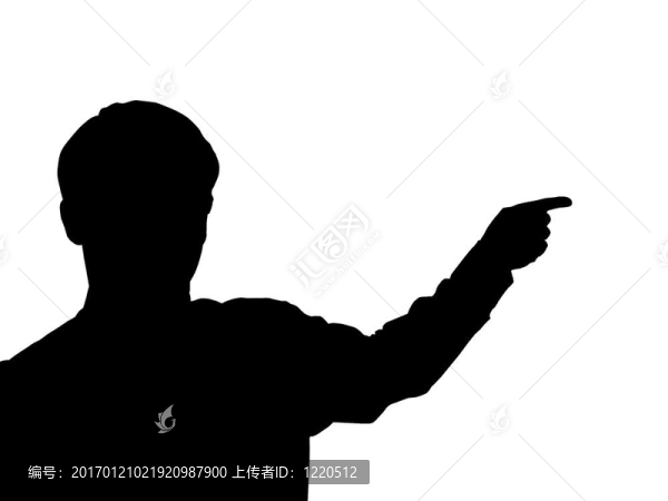 年輕人的剪影。