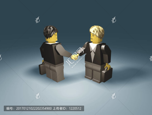玩具商務(wù)人握手