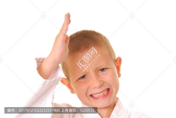 空手道的男孩