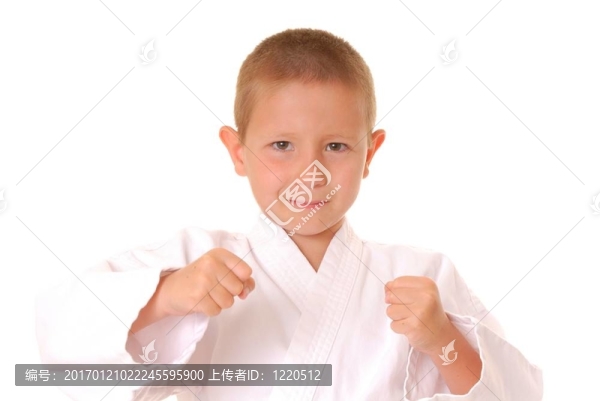 空手道的男孩