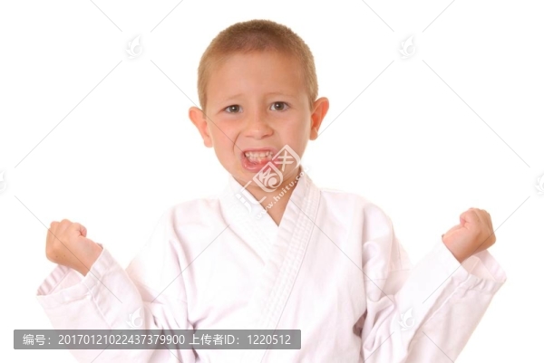 空手道的男孩