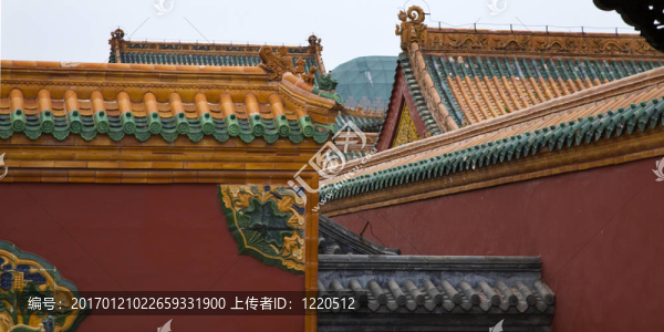 屋頂墻壁龍皇宮沈陽遼寧省中國