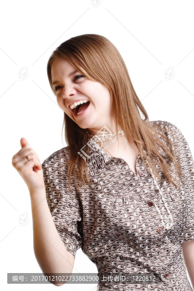 姑娘笑了