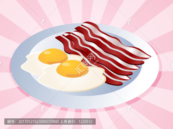 熏肉和雞蛋