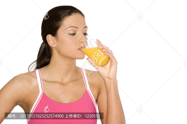 女人和果汁