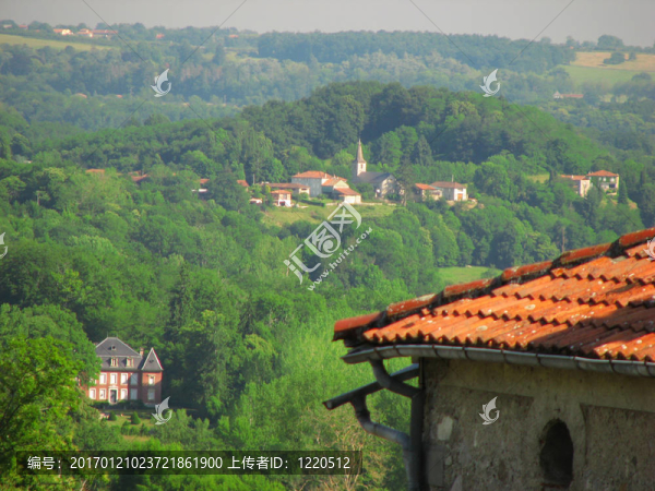 從圣Bertrand,de,Comminges全景