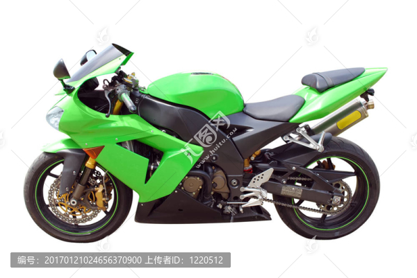 綠色摩托車