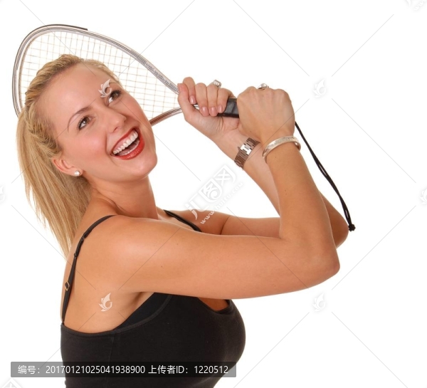 網(wǎng)球的女孩